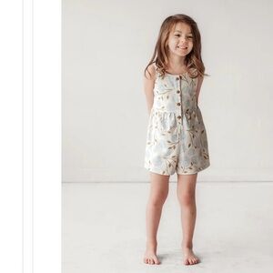 City Mouse Kids Floral Tank Romper